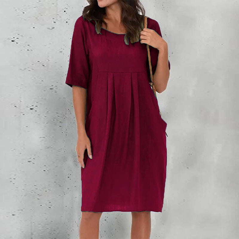 Short Sleeve Midi Dress