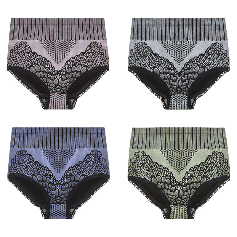 New Women's Lace High Waist Cotton Panties