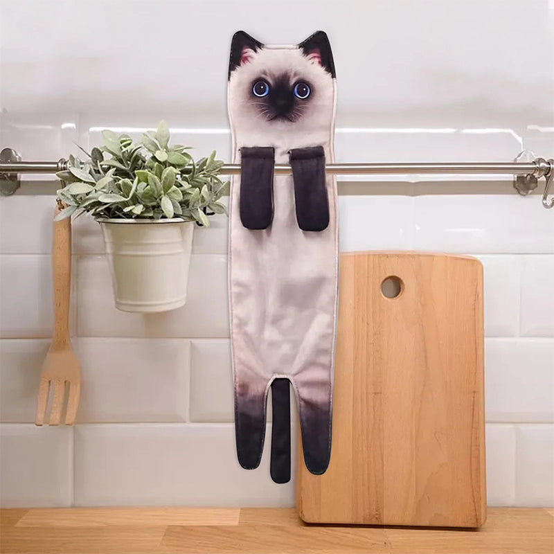 Cute Cat Hand Towel