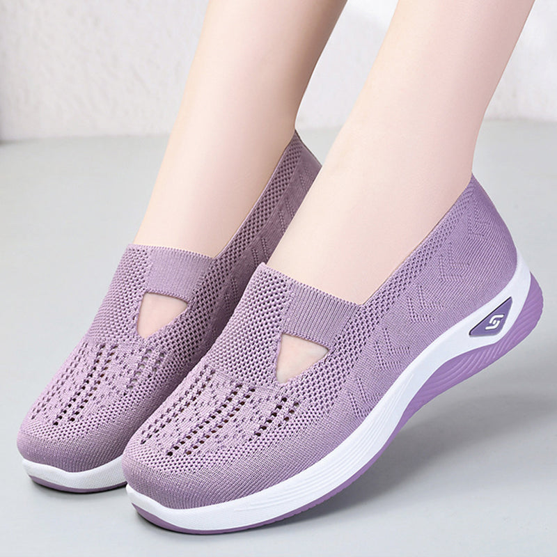 Women Woven Orthopedic Breathable Soft Sole Shoes