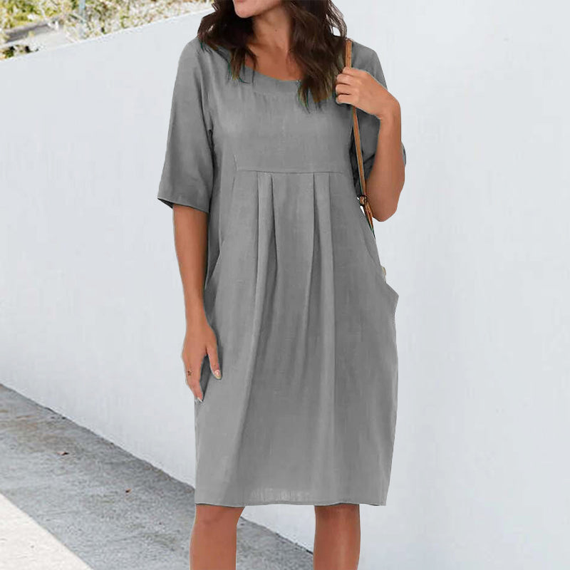 Short Sleeve Midi Dress