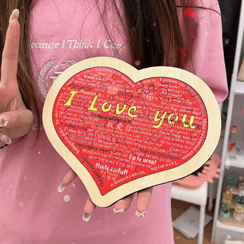 Heart Shape Puzzle|Say I Love You in 100 Languages