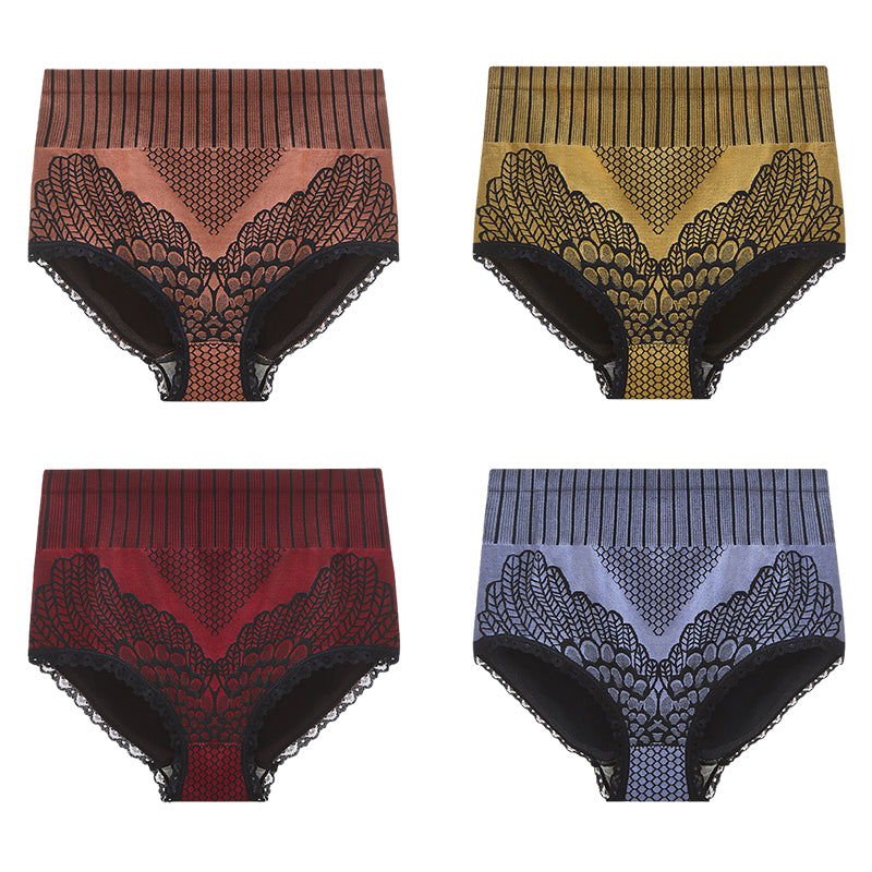 New Women's Lace High Waist Cotton Panties