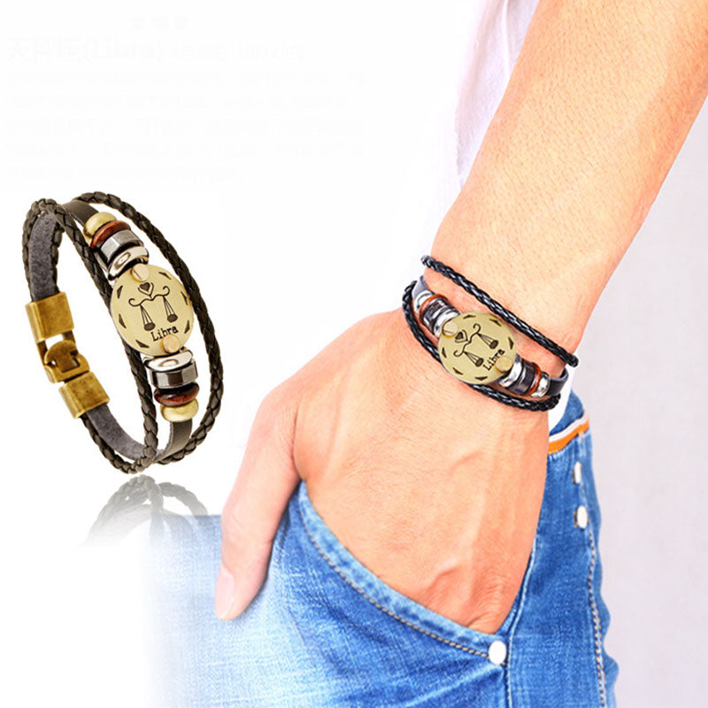 Retro Zodiac Sign Bracelet