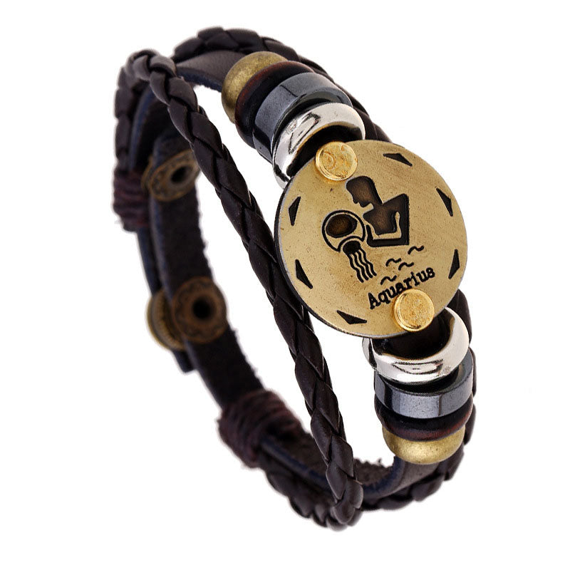 Retro Zodiac Sign Bracelet