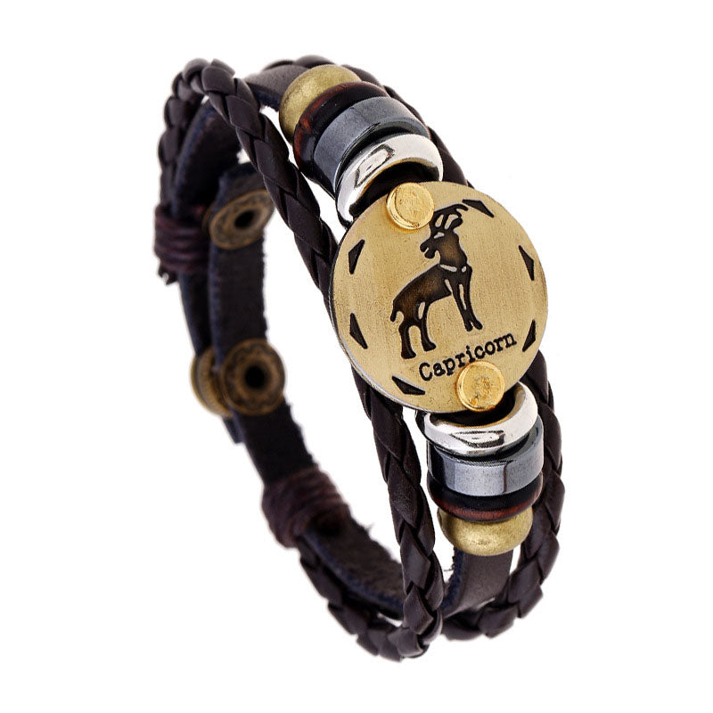 Retro Zodiac Sign Bracelet