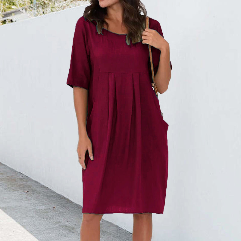 Short Sleeve Midi Dress