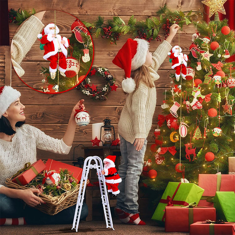 Electric Chimney Climbing Santa Claus Musical Toys