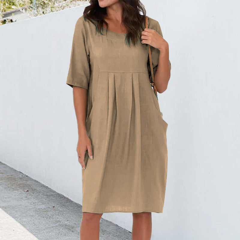 Short Sleeve Midi Dress