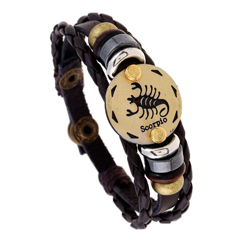 Retro Zodiac Sign Bracelet