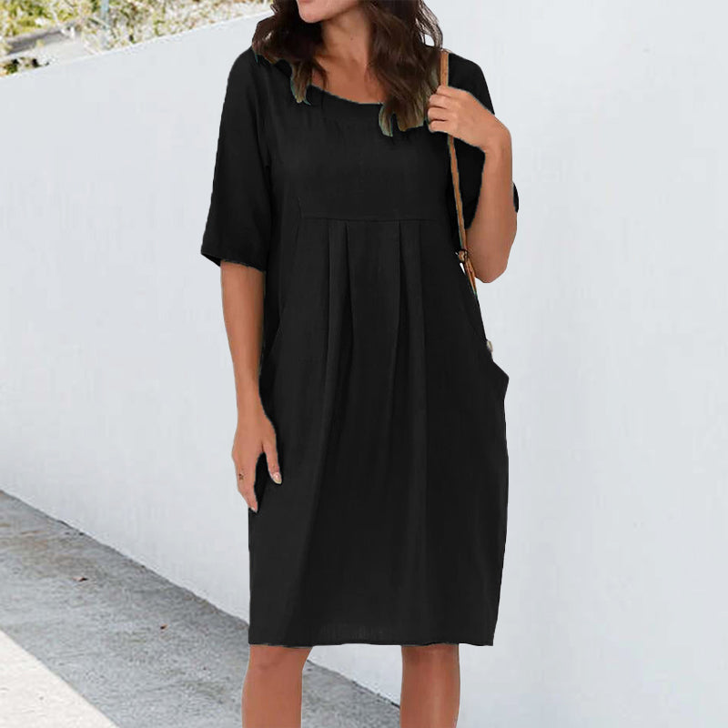 Short Sleeve Midi Dress