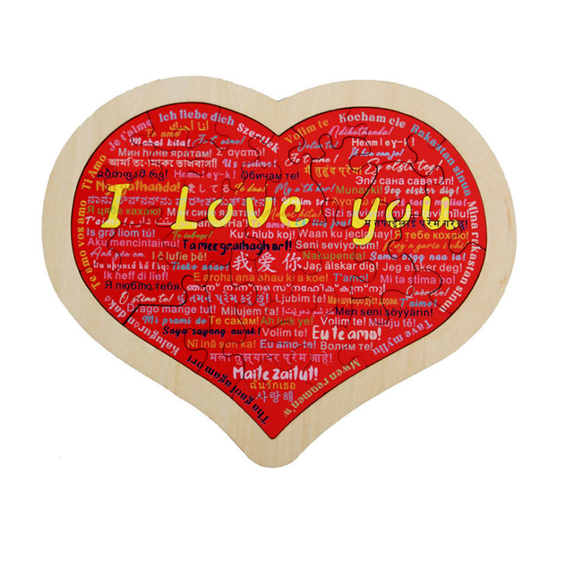 Heart Shape Puzzle|Say I Love You in 100 Languages