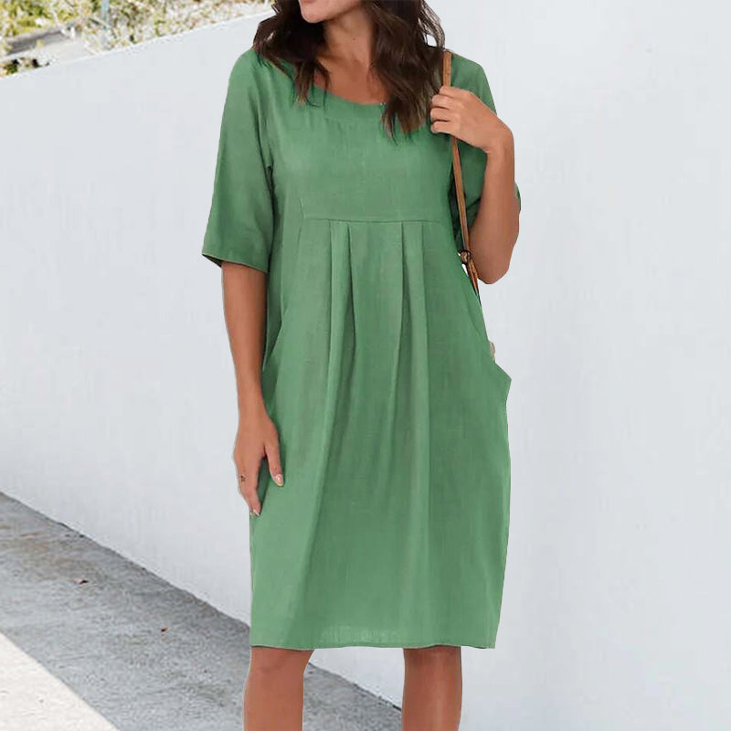 Short Sleeve Midi Dress