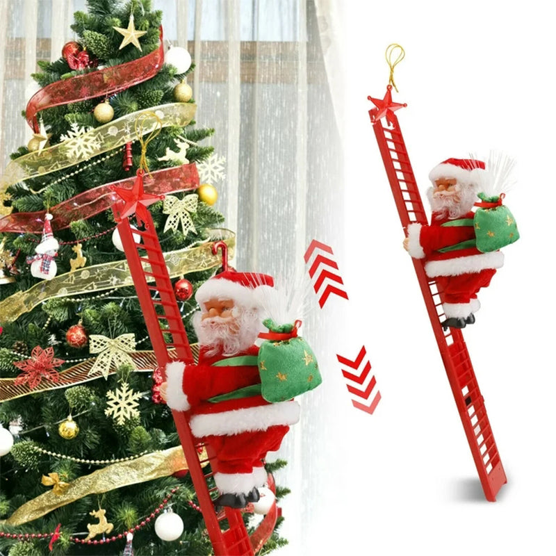 Electric Chimney Climbing Santa Claus Musical Toys