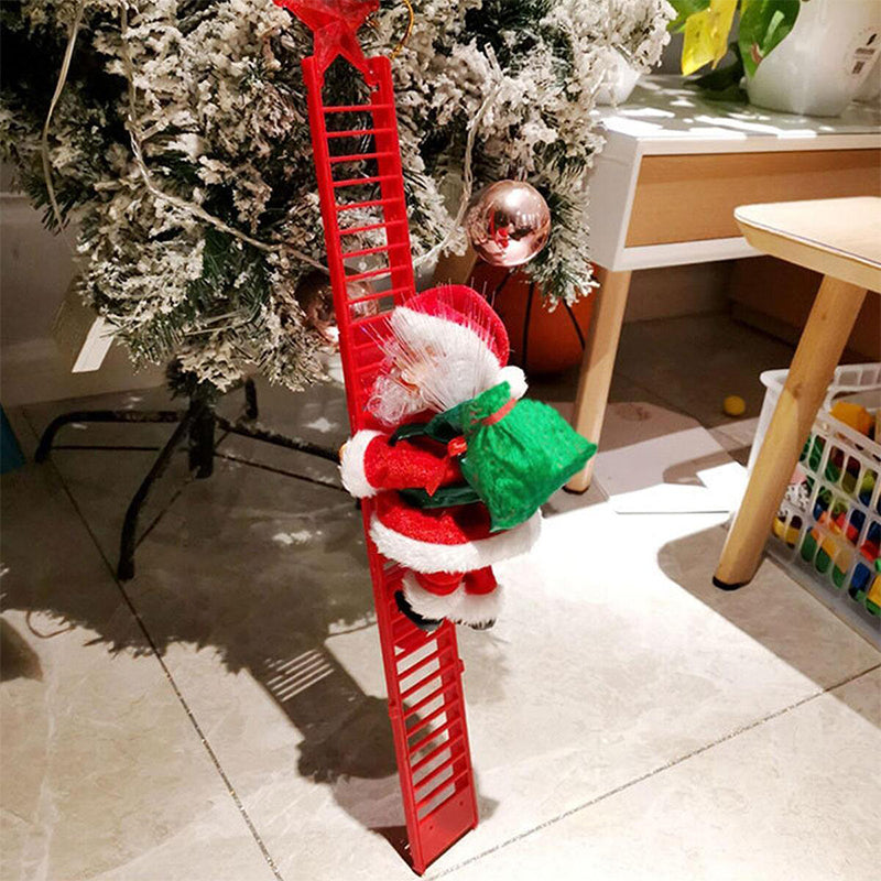Electric Chimney Climbing Santa Claus Musical Toys
