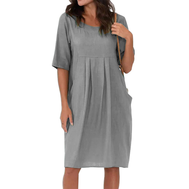 Short Sleeve Midi Dress