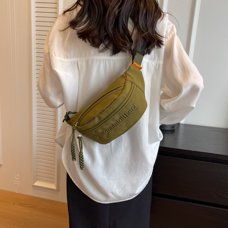 Embroidered Sport Chest Bag