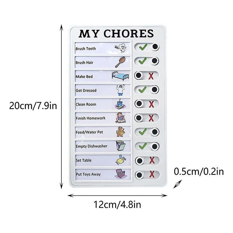 Plastic Sticky Notes Checklist+Daily Routine Chart