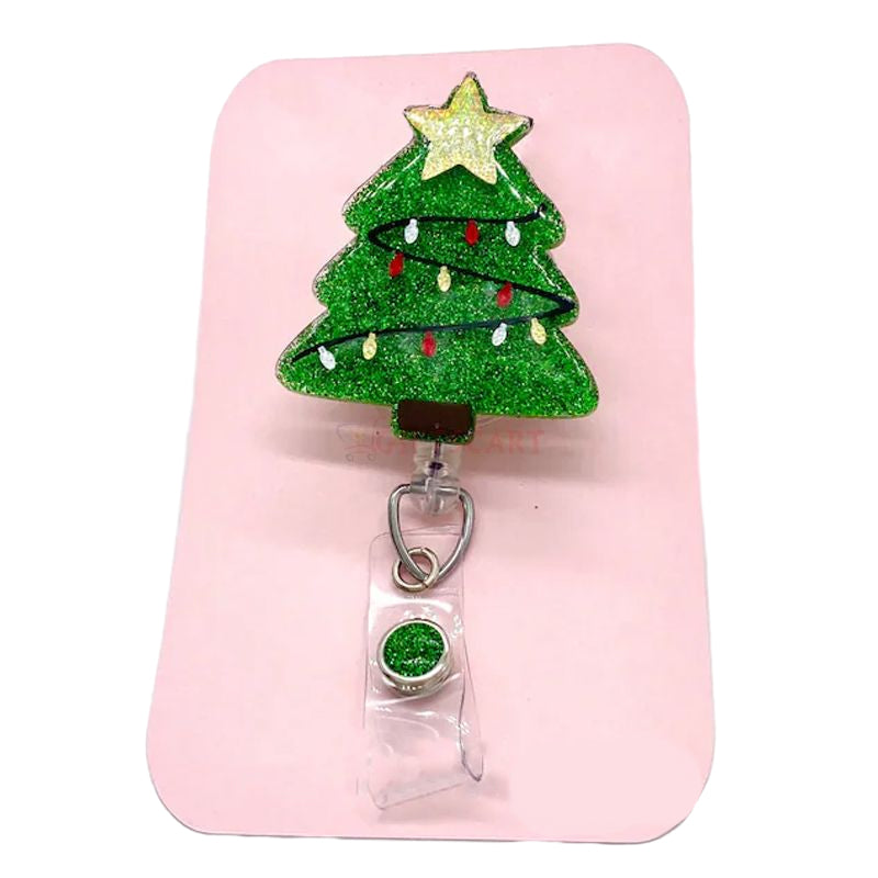 Christmas Retractable Badge