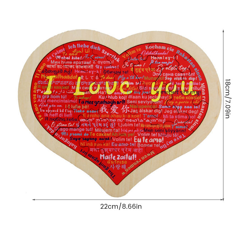 Heart Shape Puzzle|Say I Love You in 100 Languages