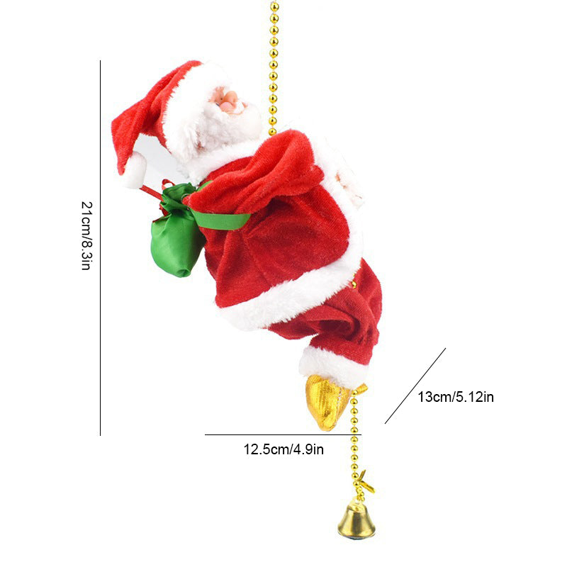 Electric Chimney Climbing Santa Claus Musical Toys
