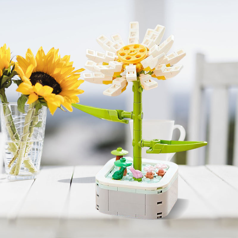 Flower building blocks toy