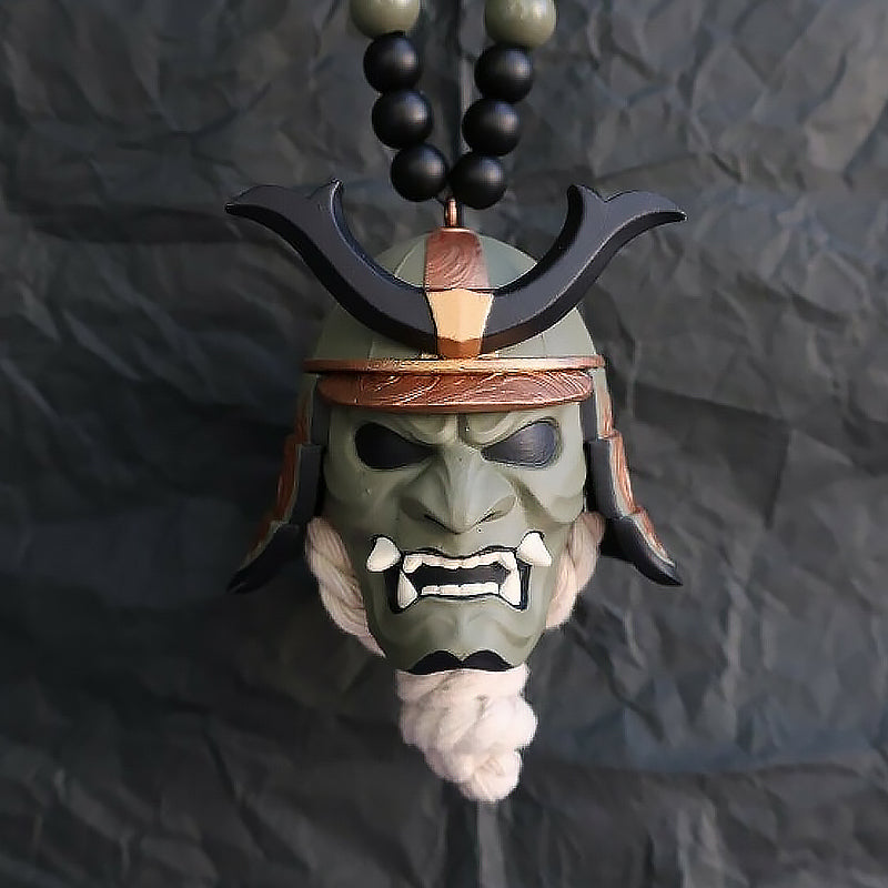 Samurai Assassin Demon Mask Car Pendant