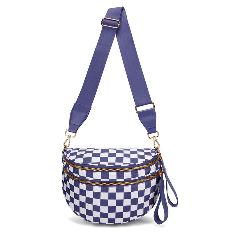 Women's Checkerboard Plaid Checkered Crossbody Bag