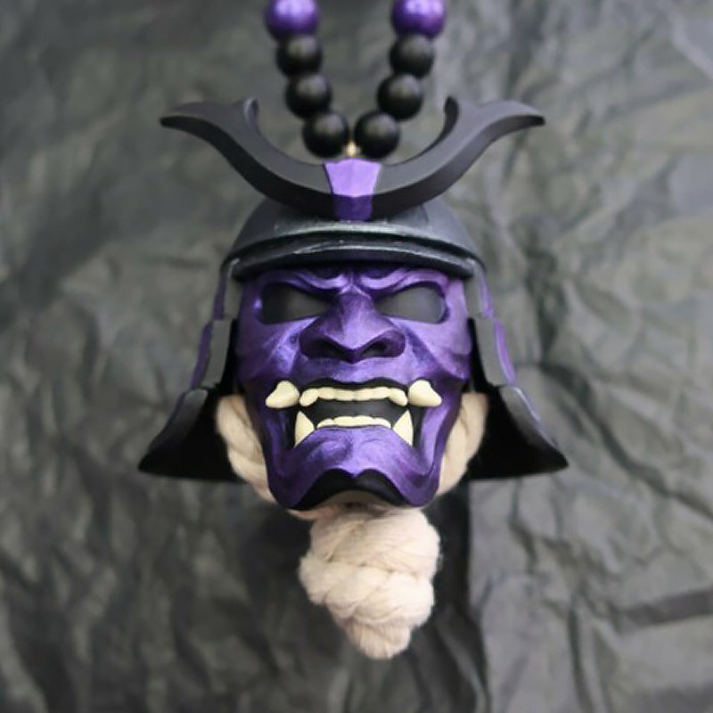 Samurai Assassin Demon Mask Car Pendant