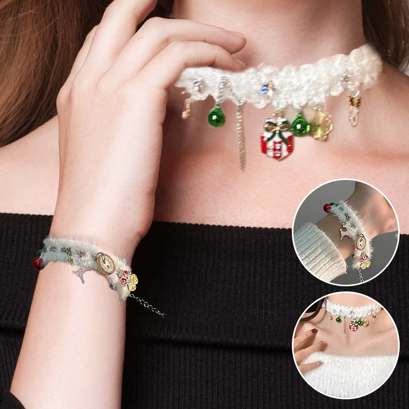 Fashionable Christmas themed earrings