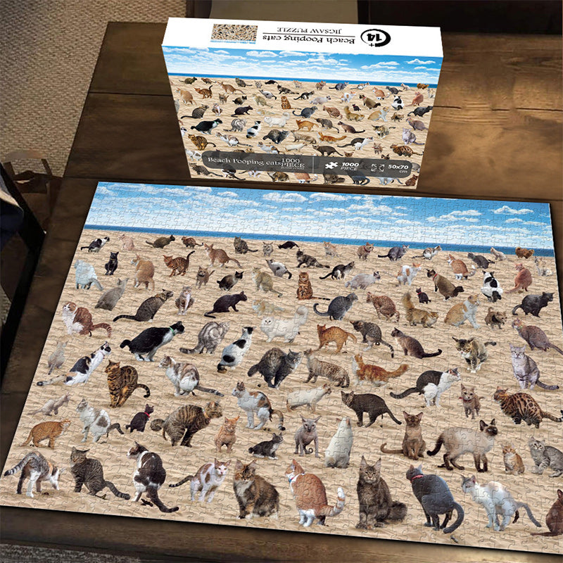 Beach Poop Cat Puzzle