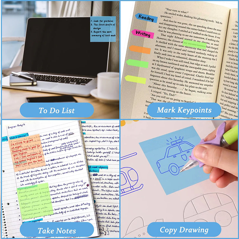 Waterproof transparent sticky notes