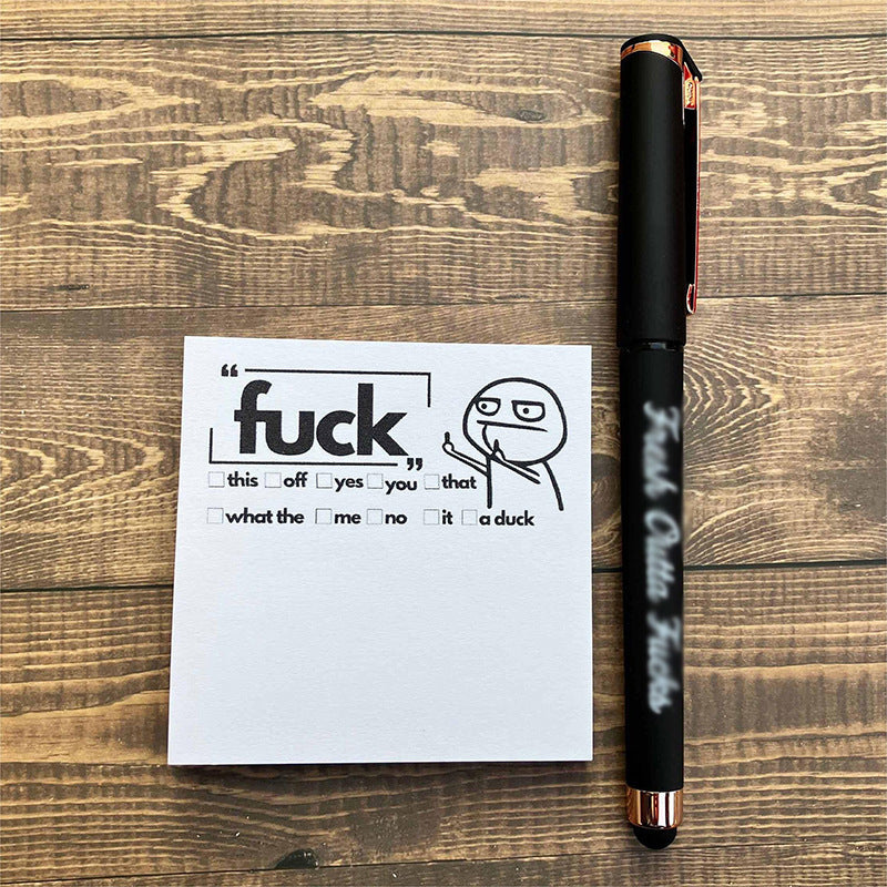 Creative Funny Sticky Notes and Pens