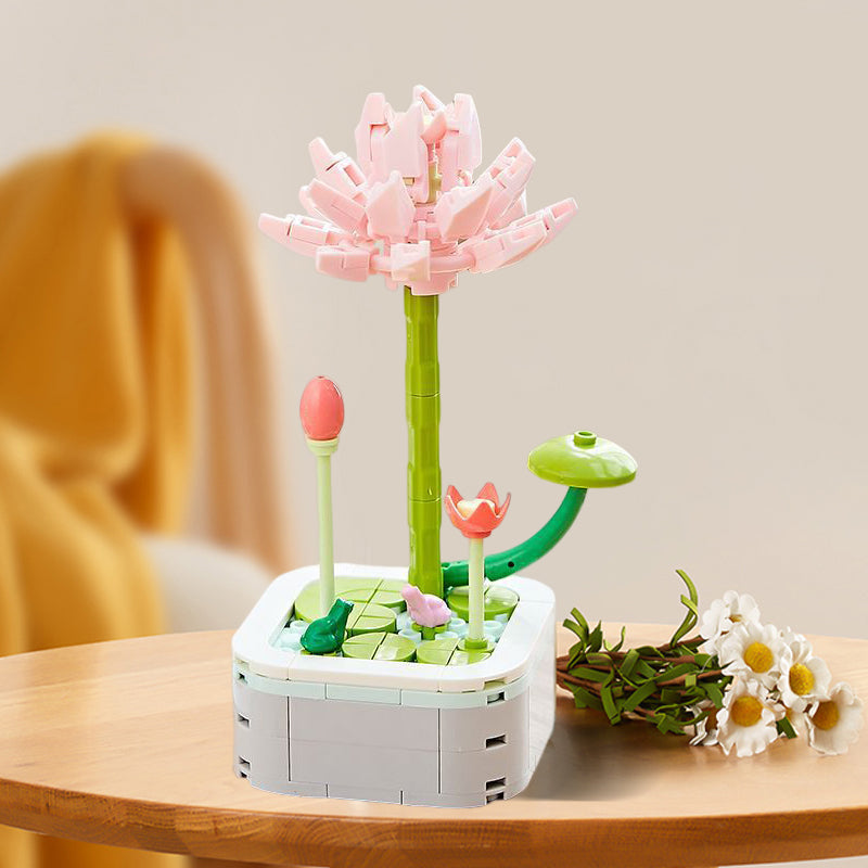 Flower building blocks toy