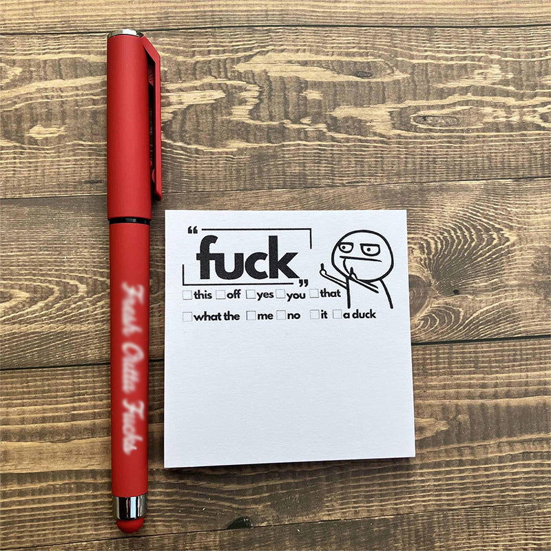 Creative Funny Sticky Notes and Pens