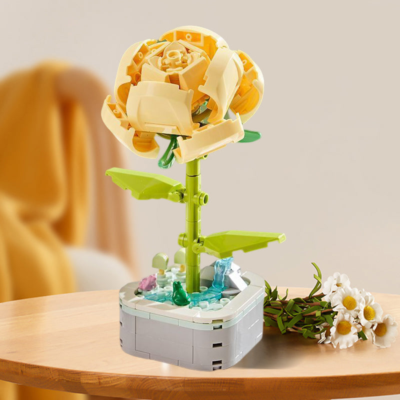 Flower building blocks toy