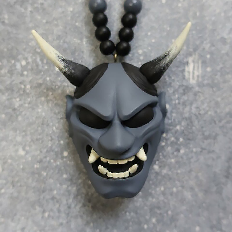 Samurai Assassin Demon Mask Car Pendant