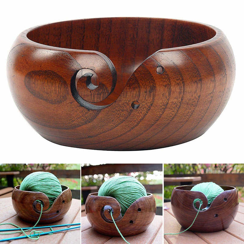 Handmade Wooden Wool Organizer