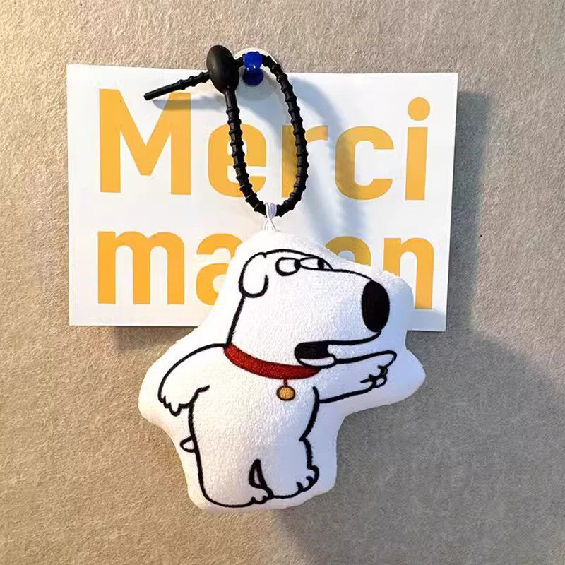 Funny Talking Brian Dog Keychain