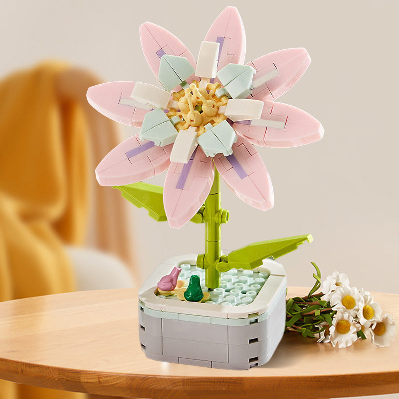 Flower building blocks toy