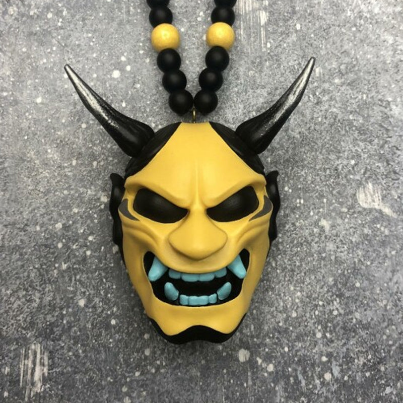 Samurai Assassin Demon Mask Car Pendant