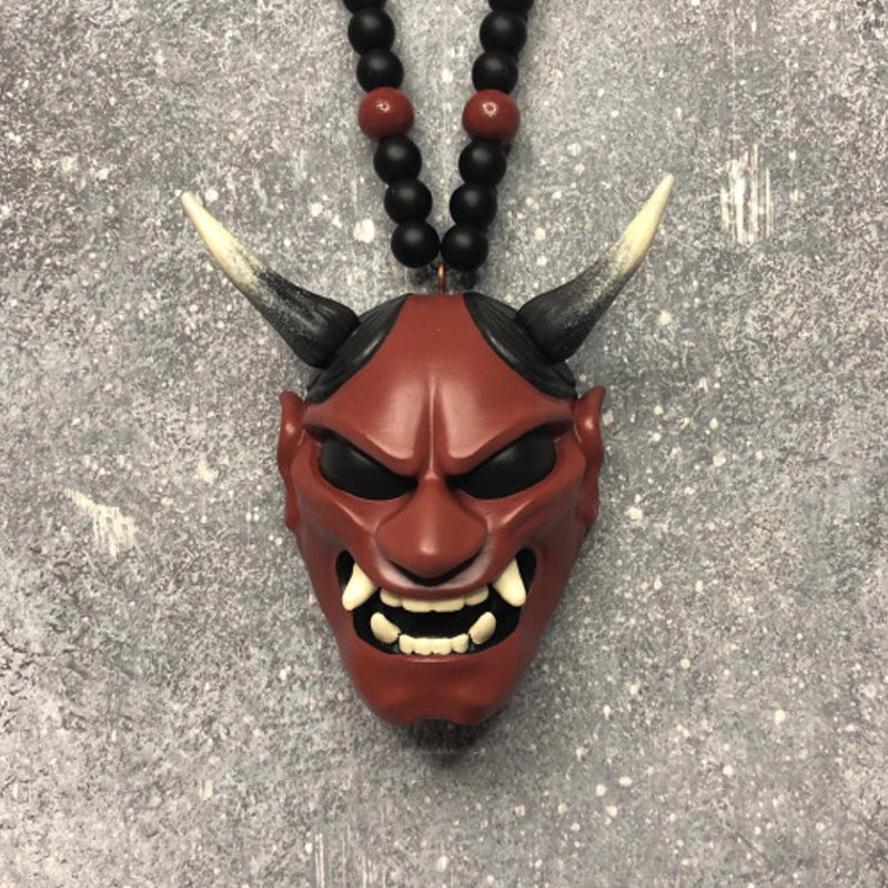 Samurai Assassin Demon Mask Car Pendant