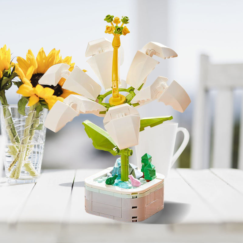 Flower building blocks toy