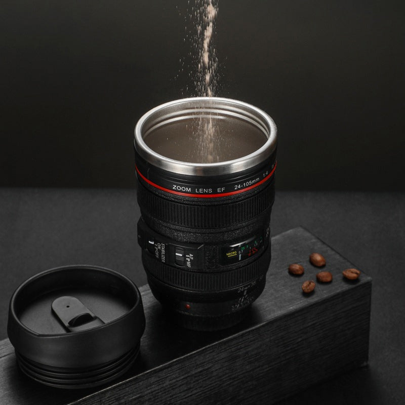 Camera Lens Inspired Insulated Mug Coffee Mug