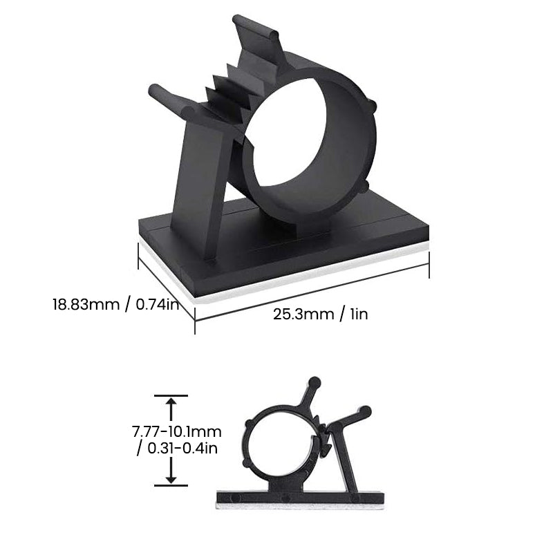 Adhesive Fixed Seat Wire Clip Adjustable Fixing Clip