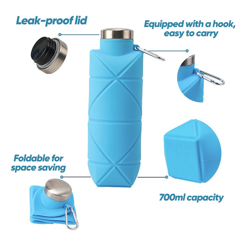 700ml Collapsible Silicone Water Bottle