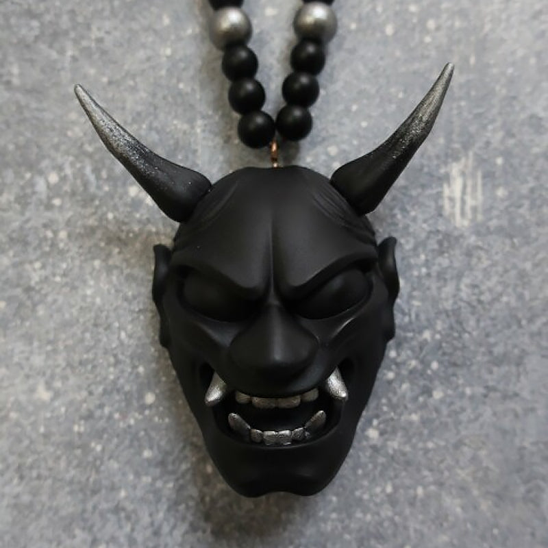 Samurai Assassin Demon Mask Car Pendant