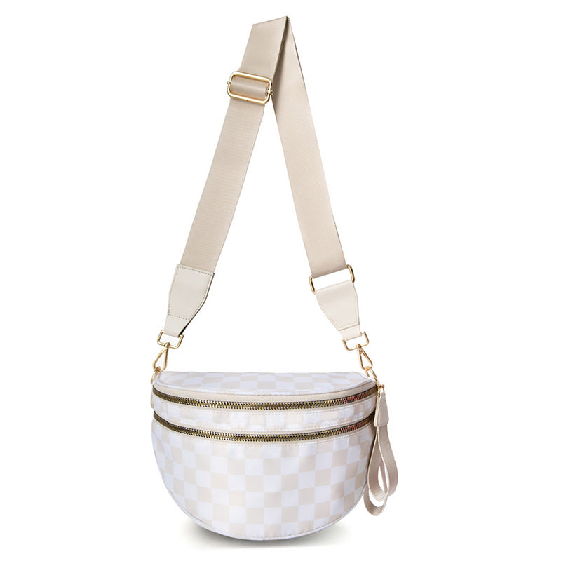 Women's Checkerboard Plaid Checkered Crossbody Bag