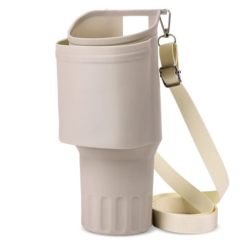 Thermos Cup Silicone Holder Phone Storage Bag With Lanyard