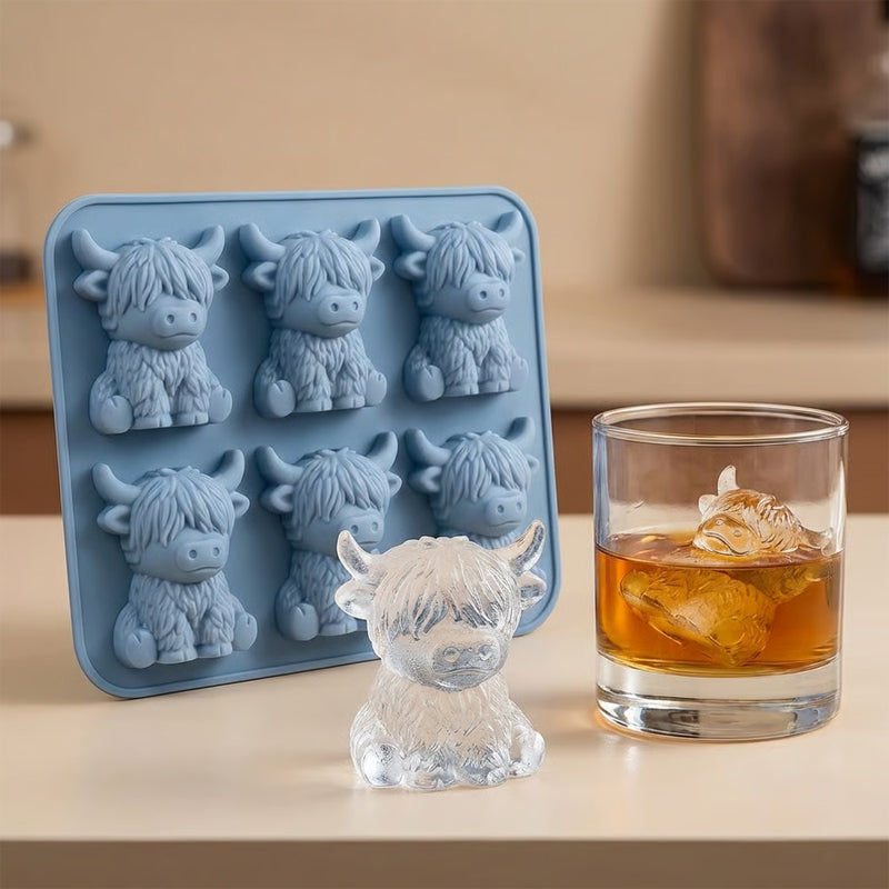 Mini Highland Cow Ice Cube Mold